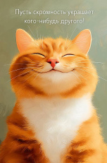 Пусть скромность украшает кого-нибудь другого!